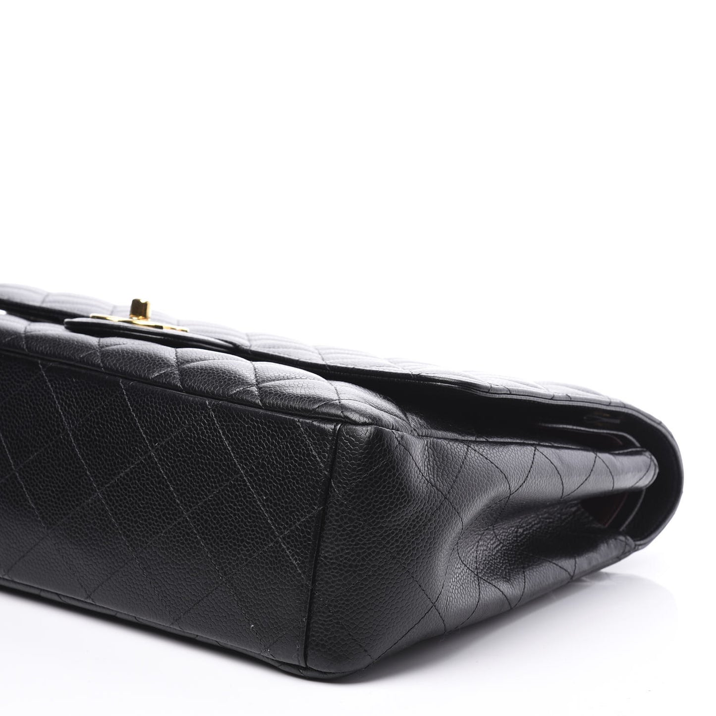 Caviar Quilted Maxi Double Flap Black