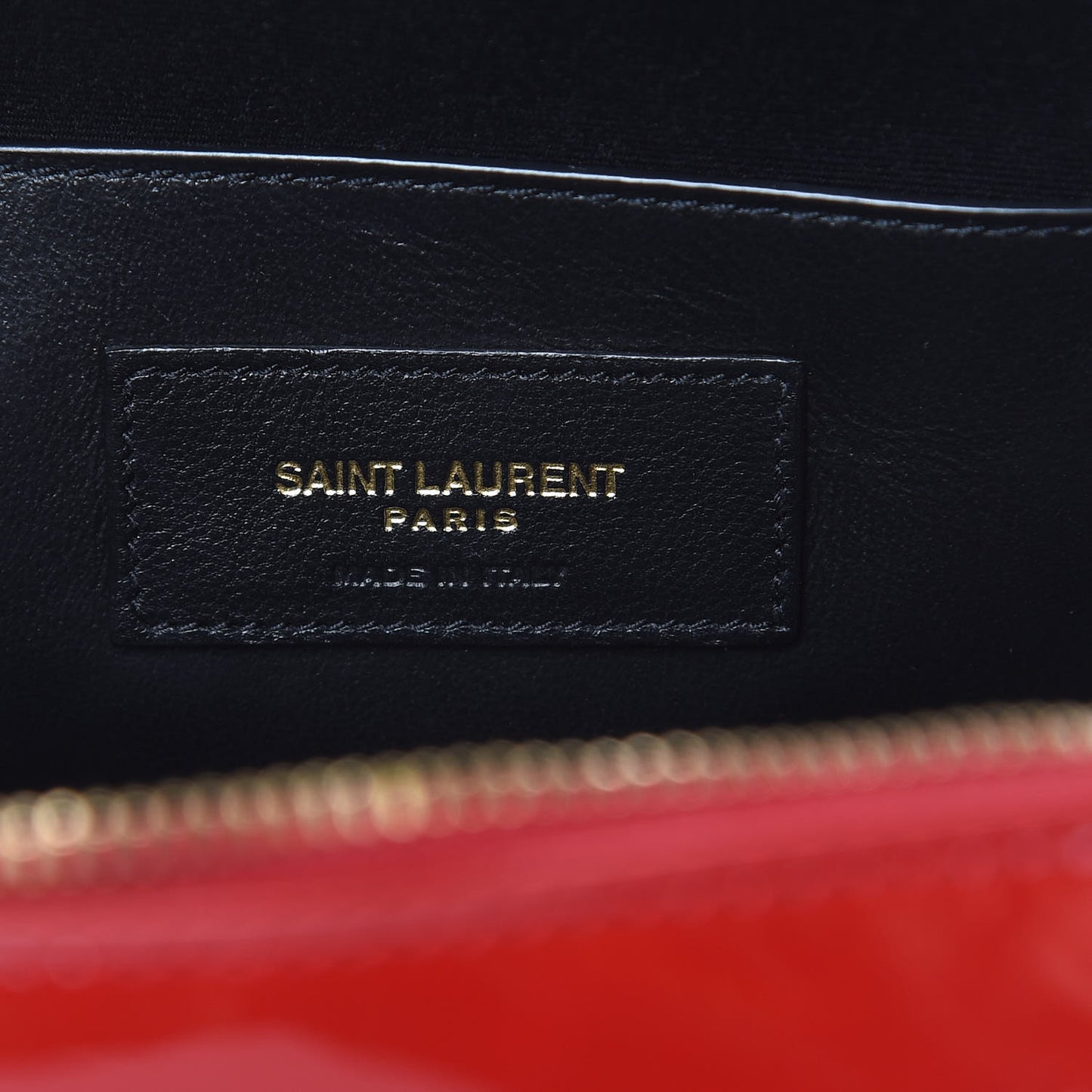 Patent Matelasse Vicky Monogram Belt Bag Red