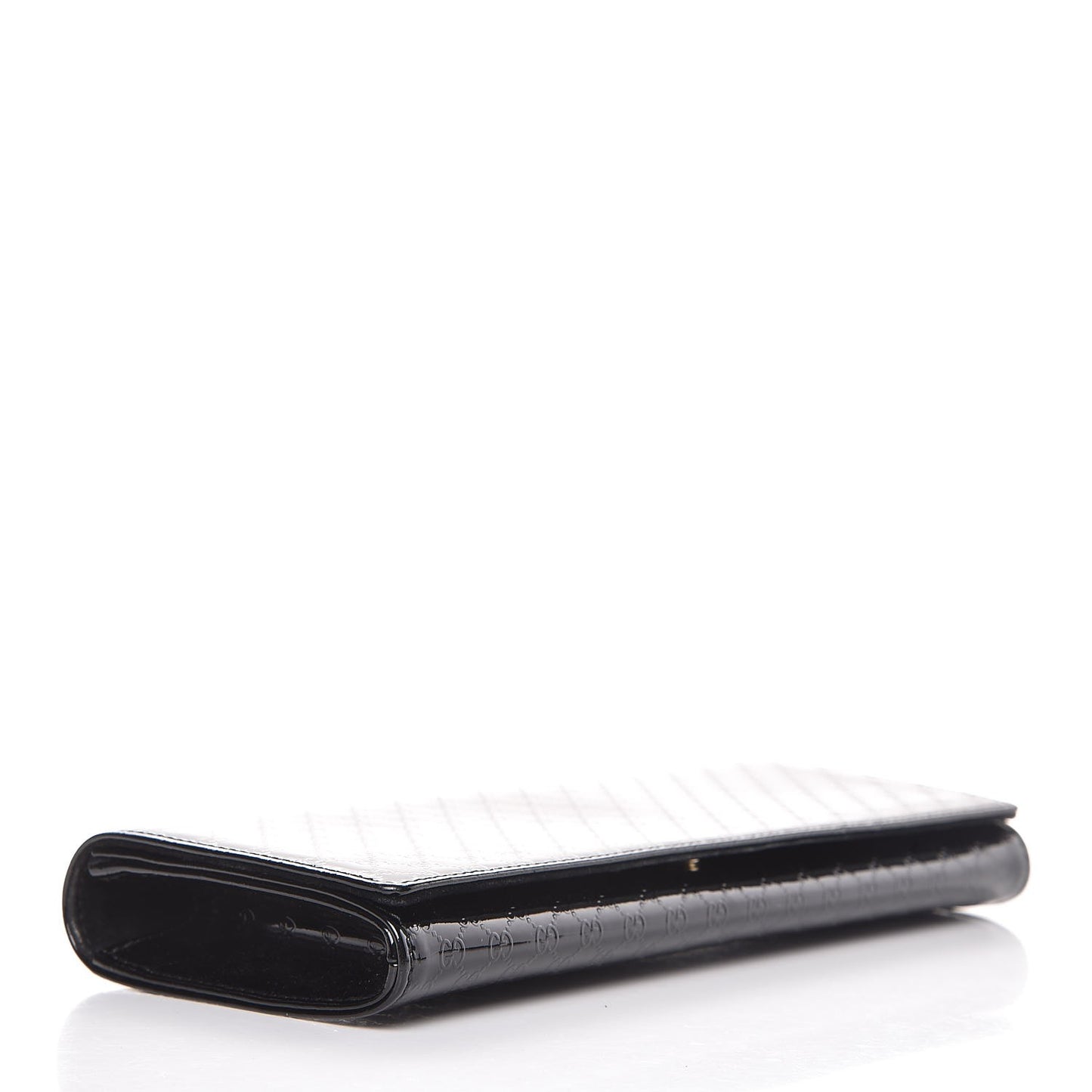 Patent Microguccissima Small Broadway Clutch Black