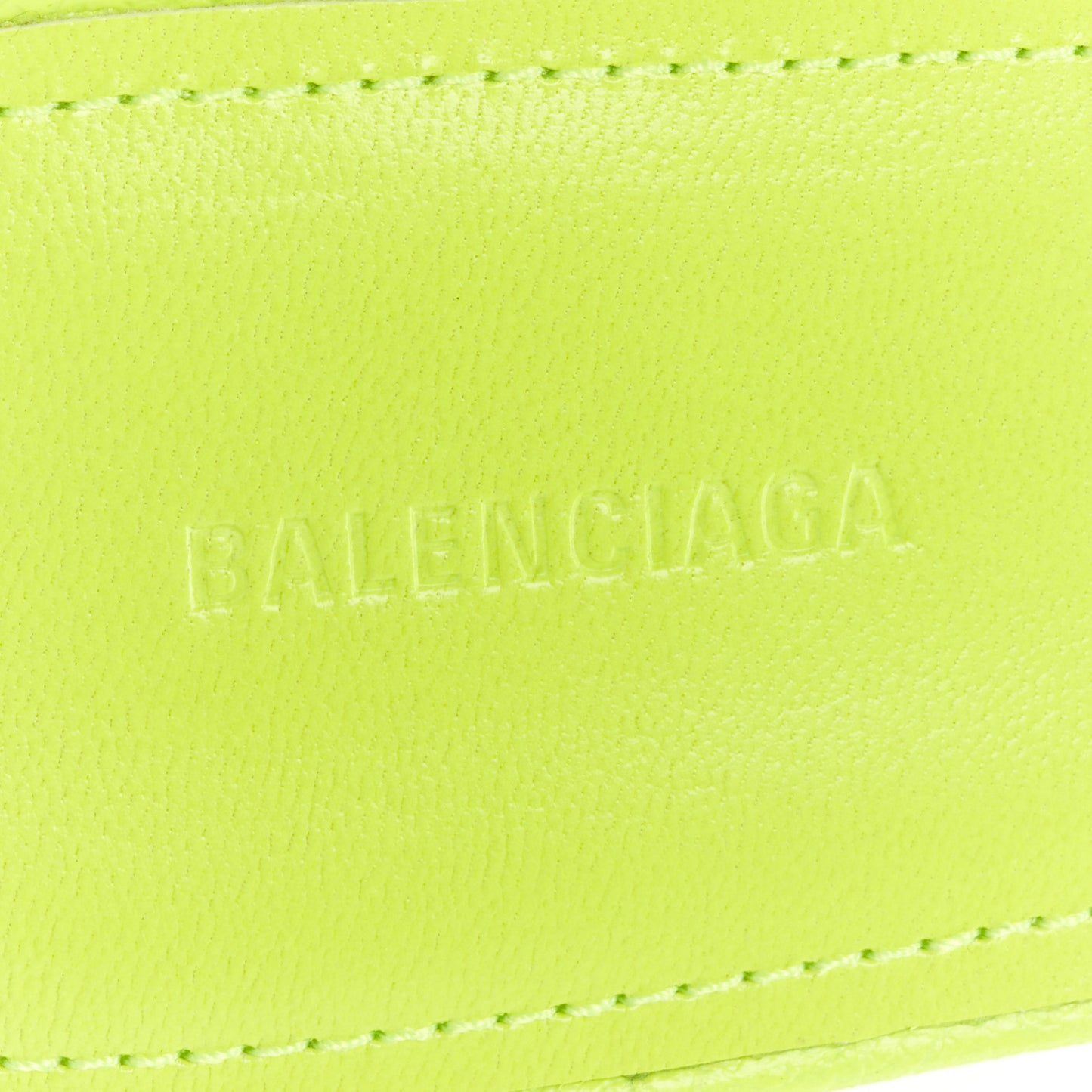 Agneau Arena Cagole 50mm Slide Sandals 37 Fluo Yellow