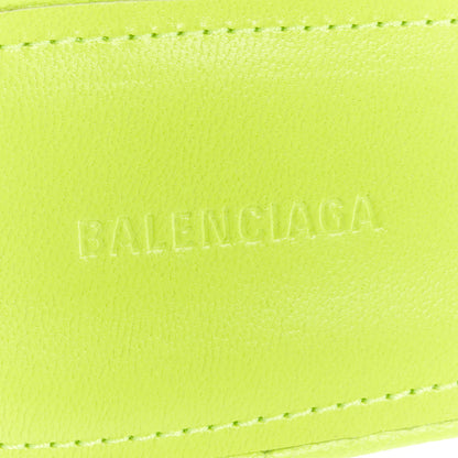 Balenciaga Agneau Arena Cagole 50mm Slide Sandals 37 Fluo Yellow 7 of 10