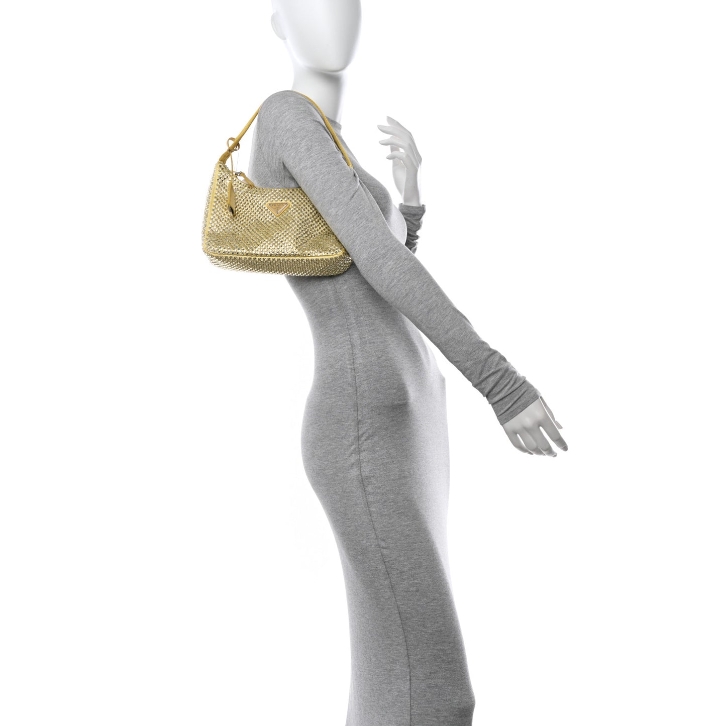 Satin Crystal Mini Re-Edition 2000 Bag Ananas