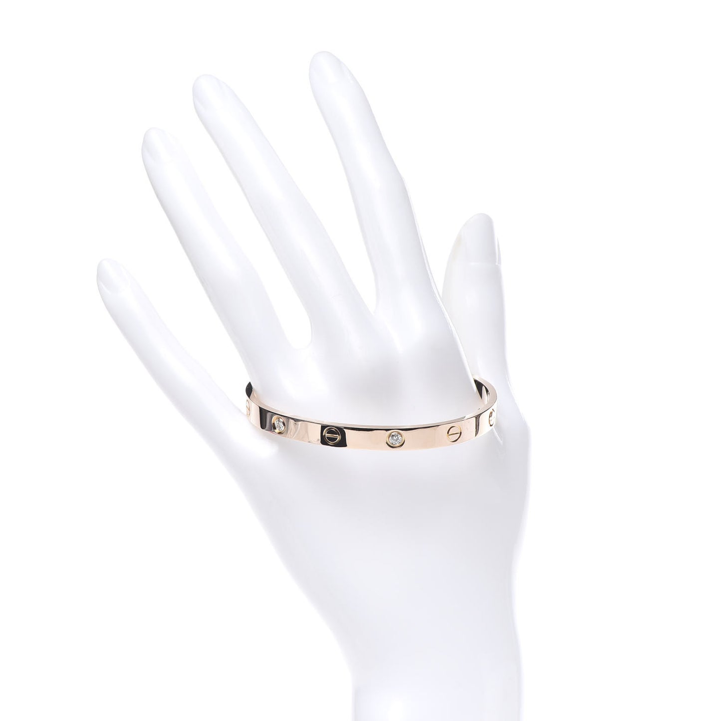 18K Pink Gold 4 Diamond LOVE Bracelet 18