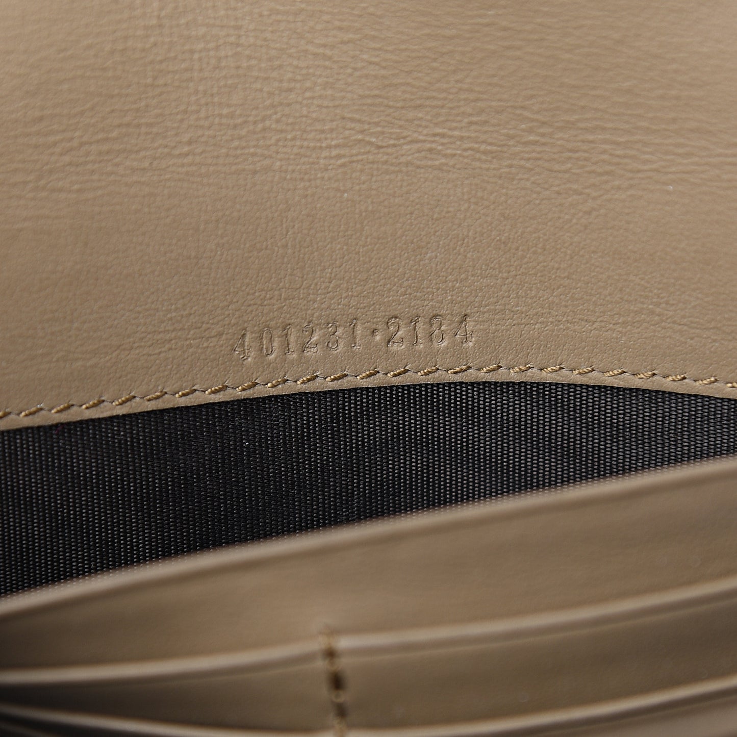 GG Supreme Monogram Mini Dionysus Chain Wallet Beige Taupe
