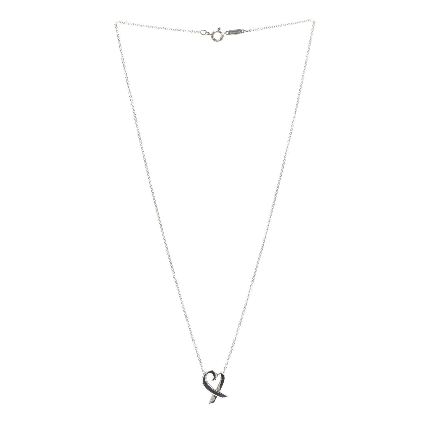 Sterling Silver Small Paloma Picasso Loving Heart Pendant Necklace