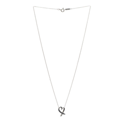 Tiffany Sterling Silver Small Paloma Picasso Loving Heart Pendant Necklace 3 of 5