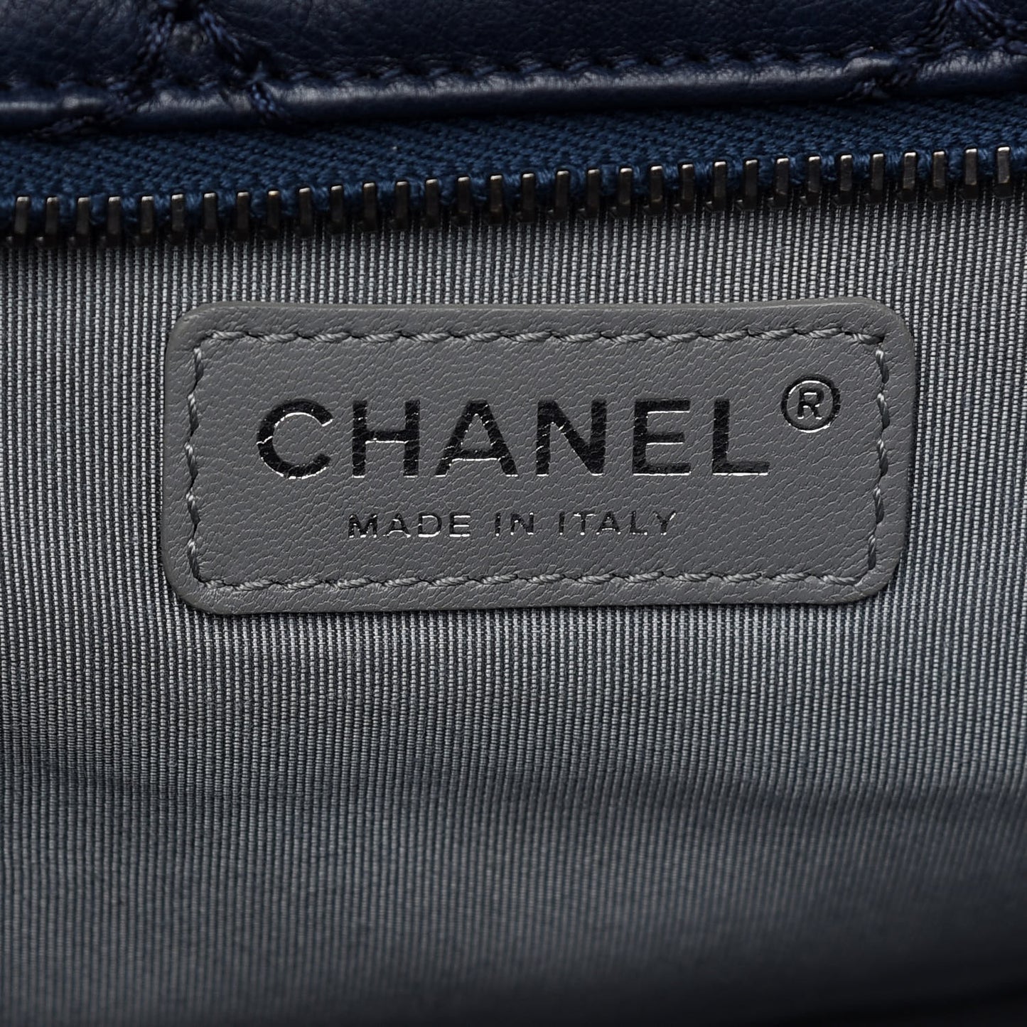Calfskin Stitch It Accordion Flap Blue