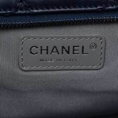 Chanel Calfskin Stitch It Accordion Flap Blue 6 of 9