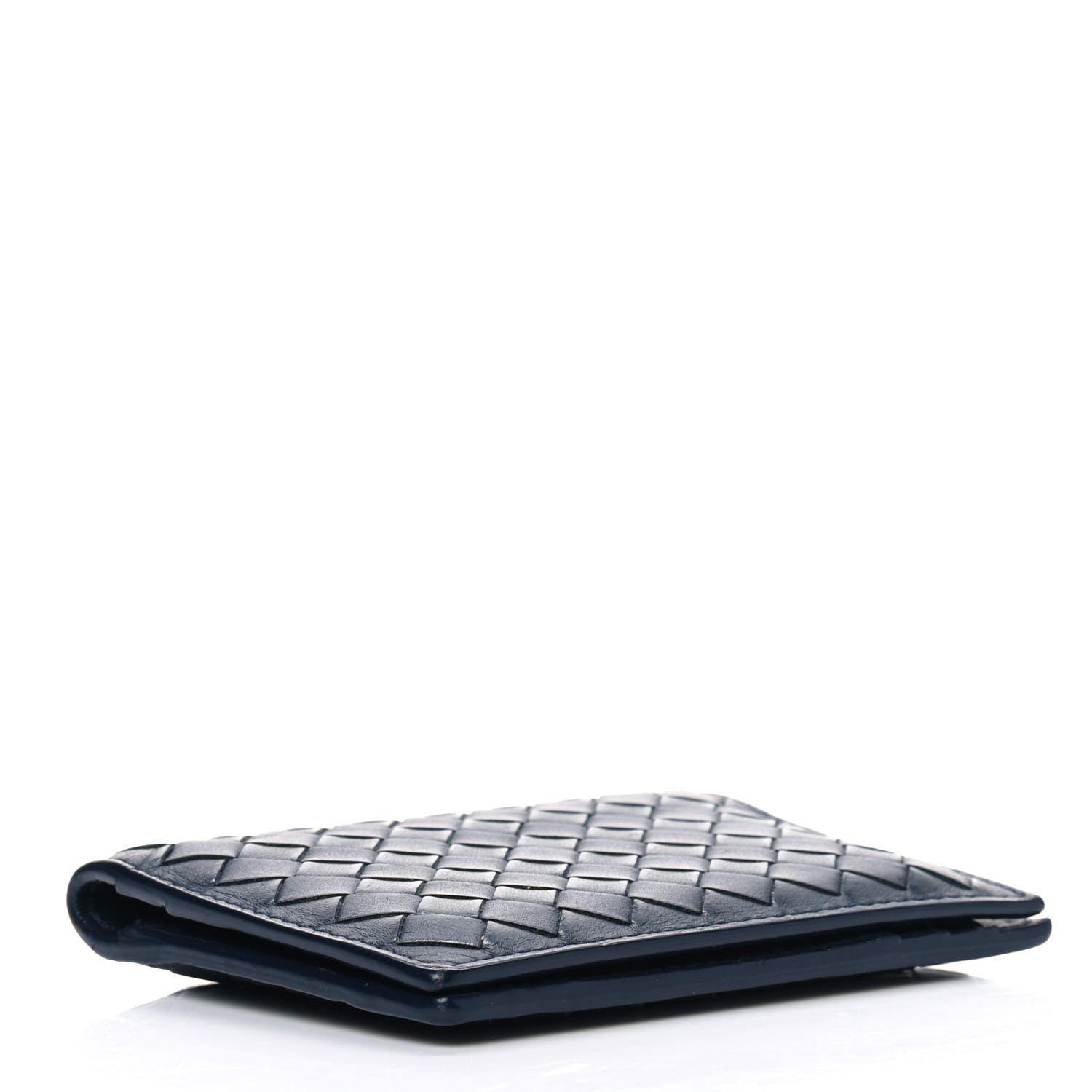 Bottega Veneta Nappa Intrecciato Bi-Fold Card Holder Dark Blue 3 of 4