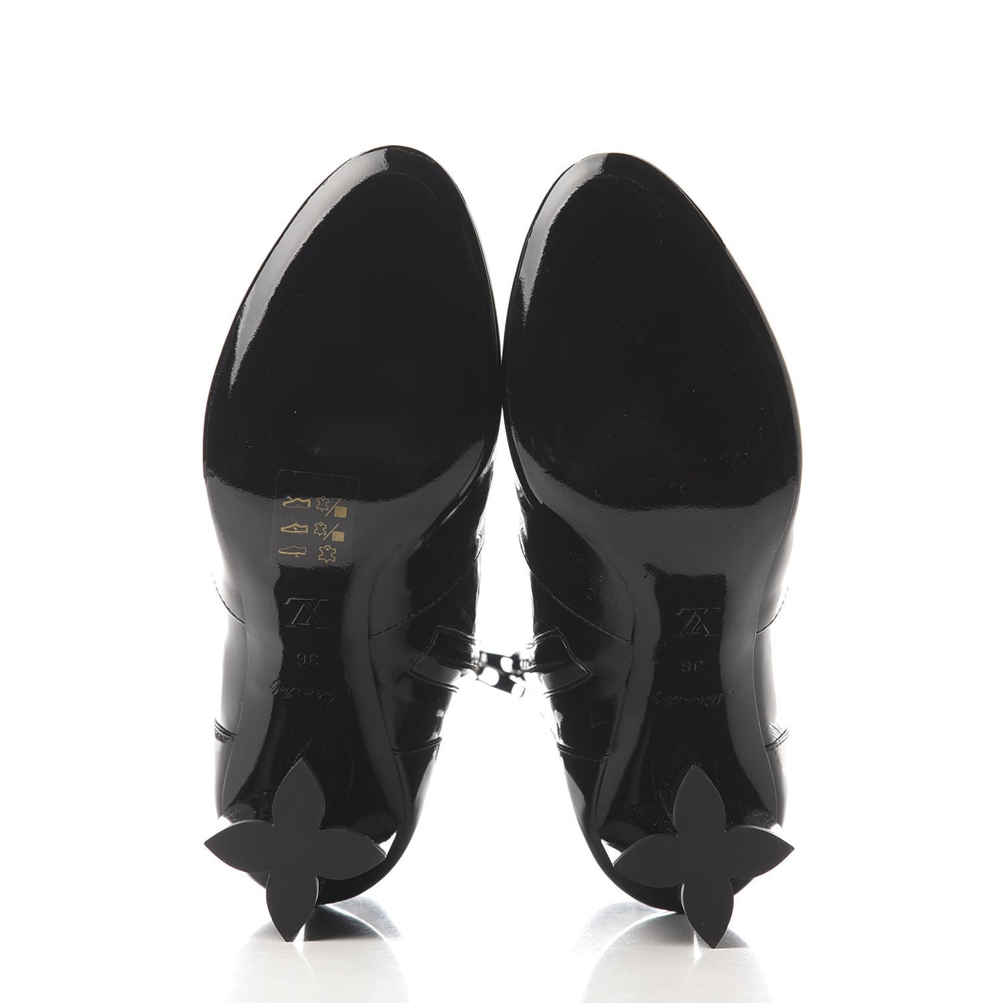 Patent Uniformes Silhouette Ankle Boots 36 Black