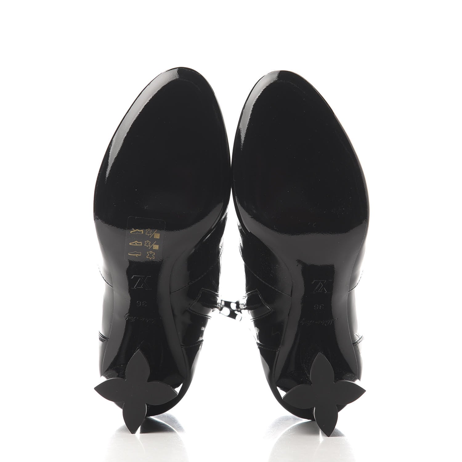 Louis Vuitton Patent Uniformes Silhouette Ankle Boots 36 Black 5 of 7