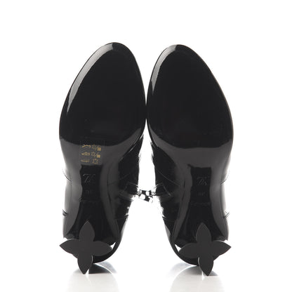 Louis Vuitton Patent Uniformes Silhouette Ankle Boots 36 Black 5 of 7