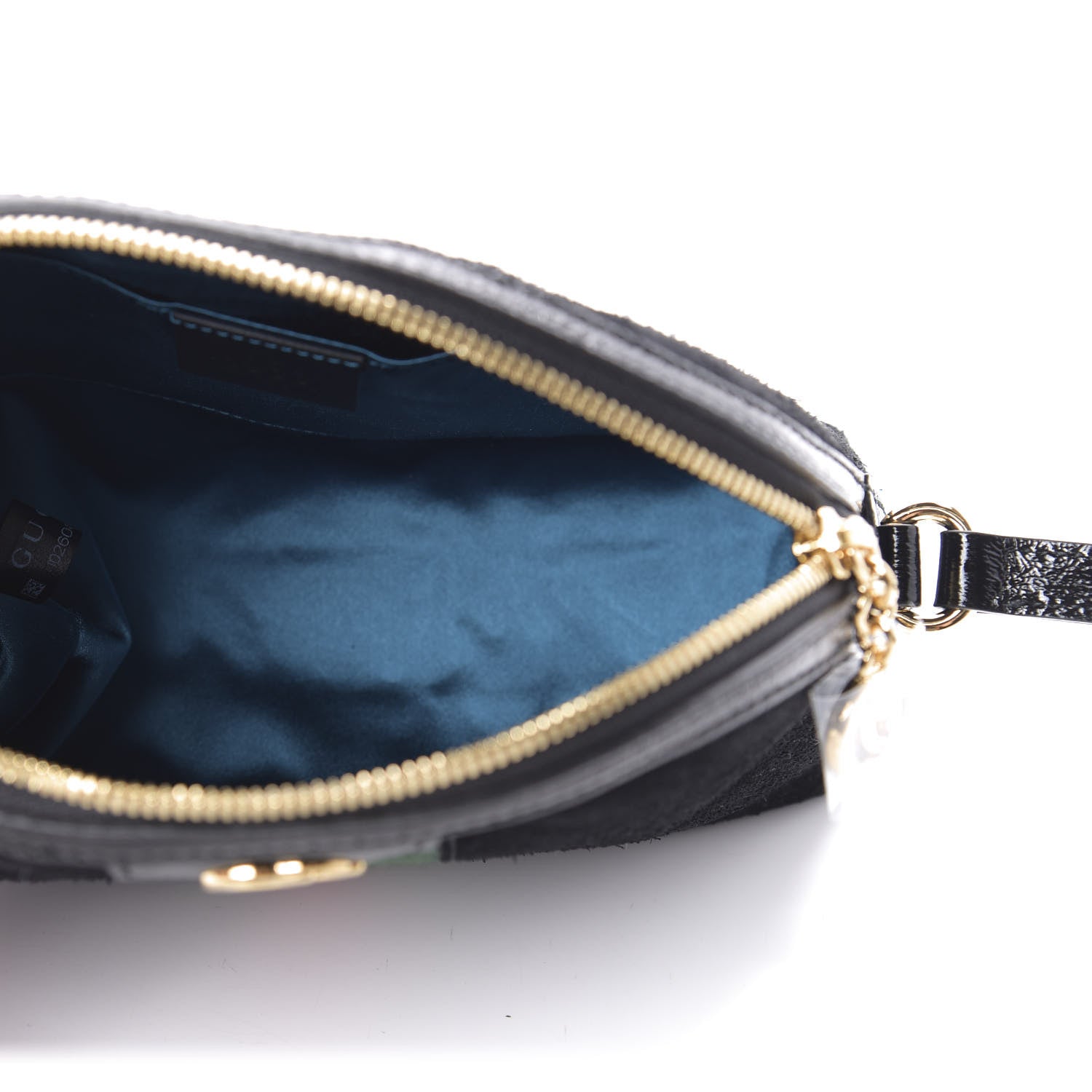 Gucci Suede Patent Web GG Small Ophidia Dome Shoulder Bag Black 5 of 11