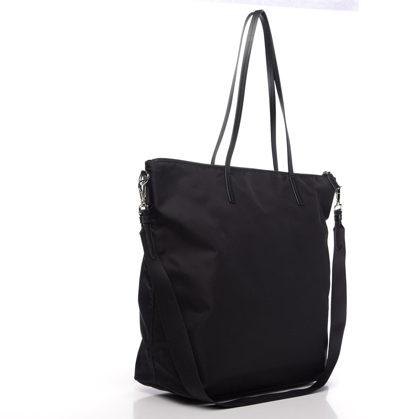 Tessuto Nylon Saffiano Tote Black