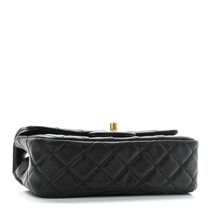 Chanel Lambskin Quilted Mini Rectangular Pearl Crush Flap Black 3 of 10