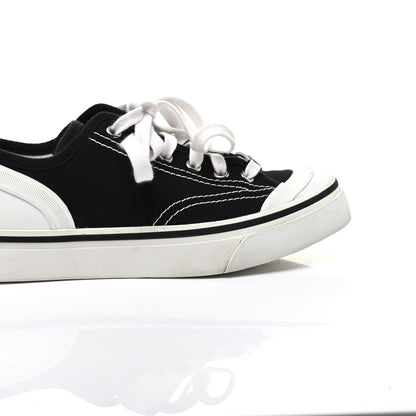 Chanel Canvas Lace Up Cap Toe Sneakers 36.5 Black 11 of 12