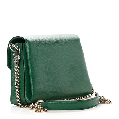 Gucci Dollar Calfskin Interlocking G Crossbody Bag Emerald 3 of 12