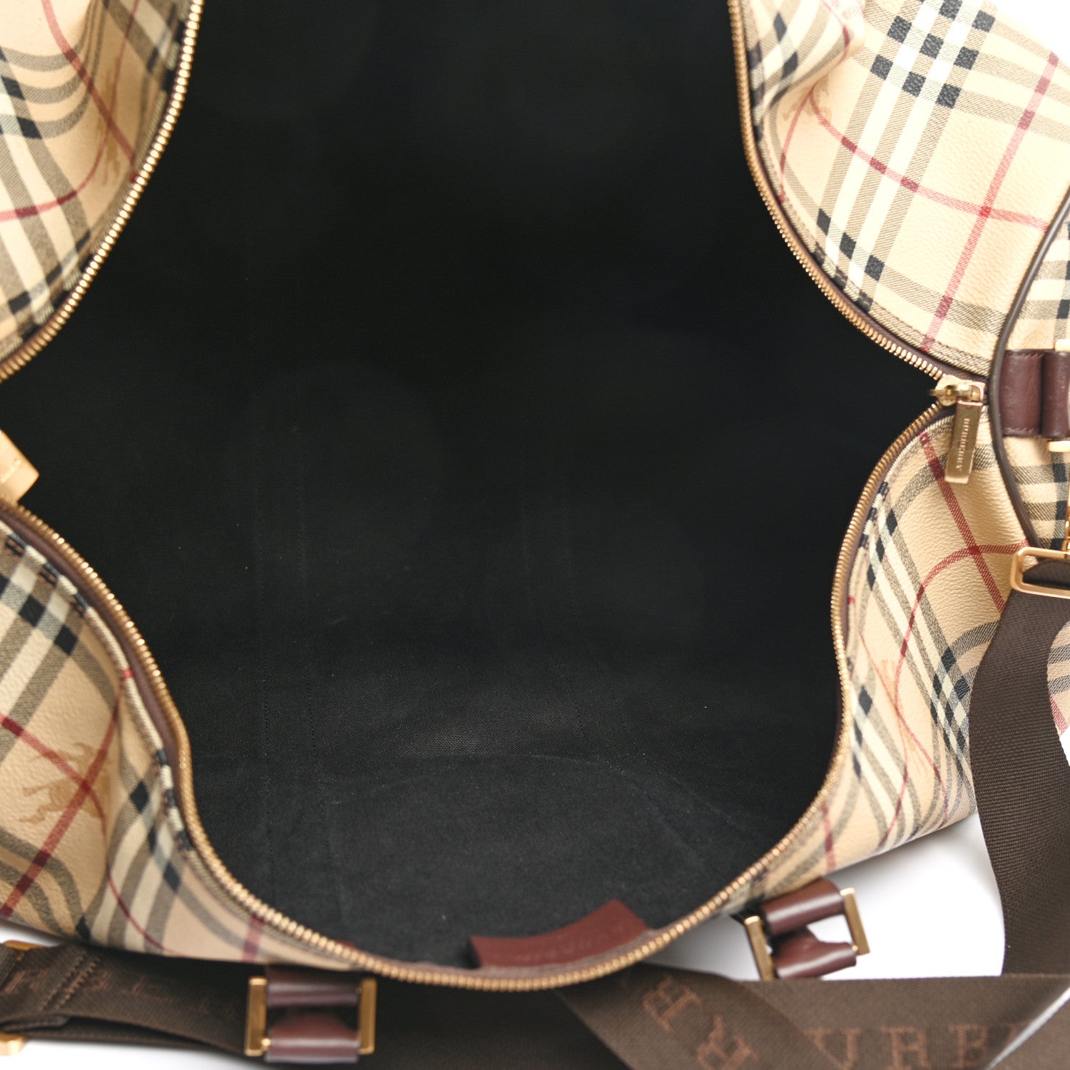 Burberry Haymarket Check Duffle Bag Brown 12 of 15