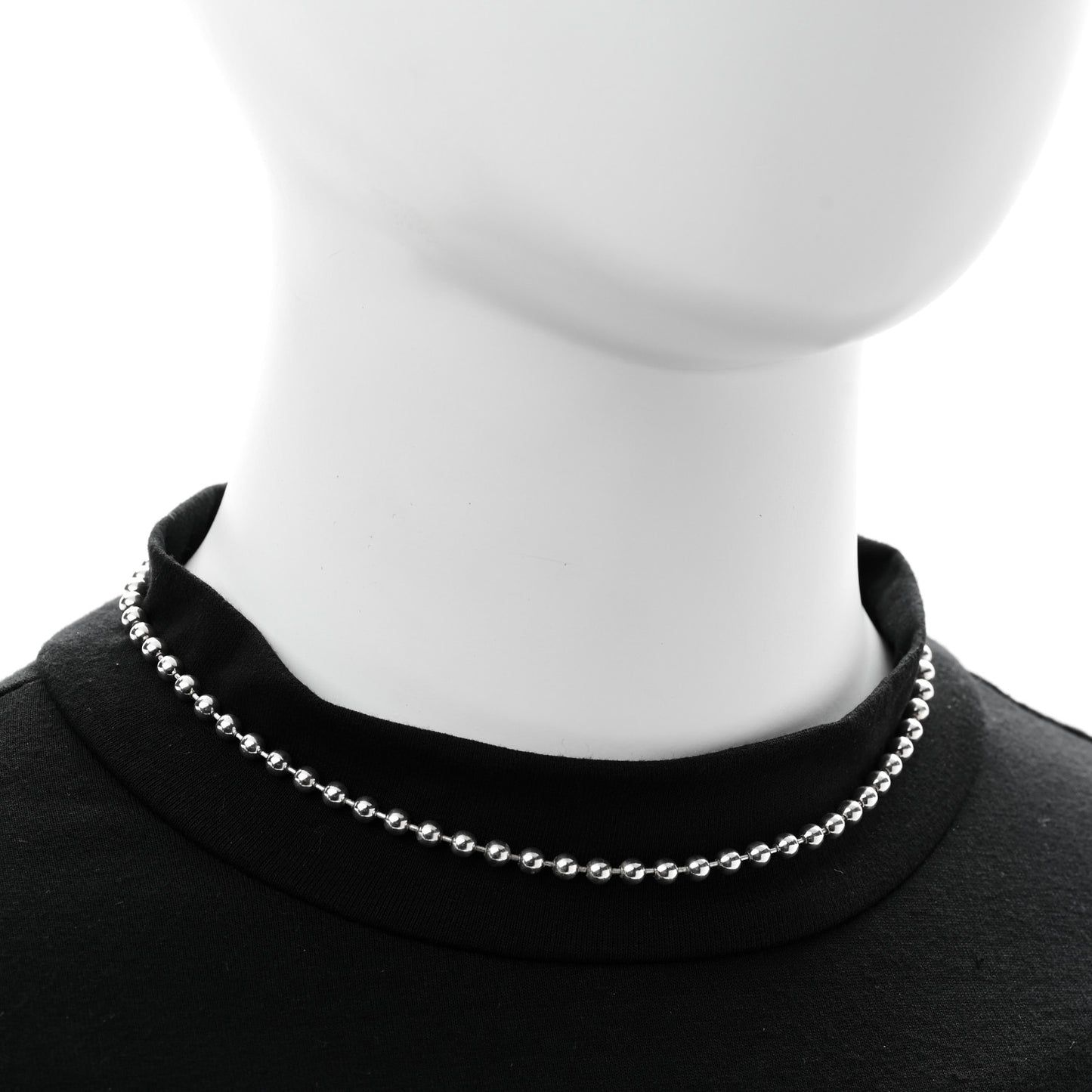 Sterling Silver Bead Heart Toggle Necklace