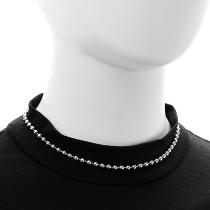 Gucci Sterling Silver Bead Heart Toggle Necklace 2 of 5