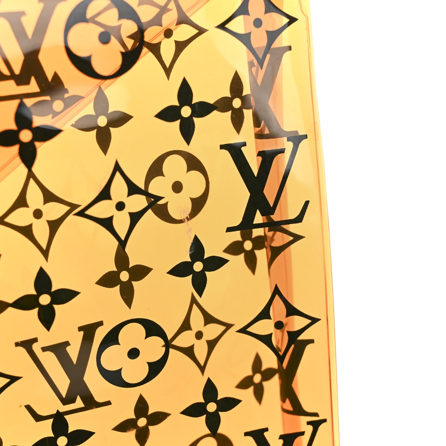PVC Monogram Printed Envelope Pouch Orange