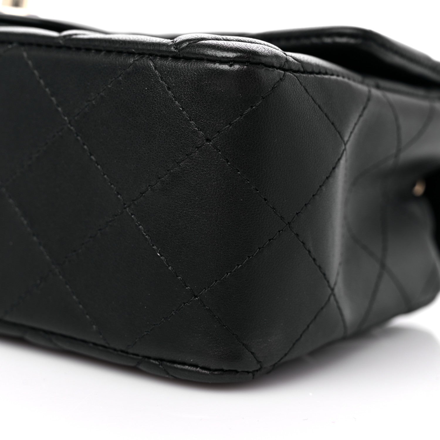 Chanel Lambskin Quilted Mini Rectangular Flap Black 9 of 10