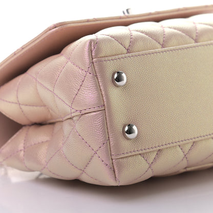 Chanel Iridescent Caviar Quilted Mini Coco Handle Flap Pink 8 of 9