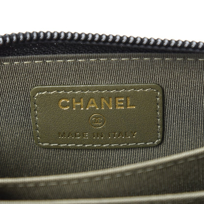 Chanel Caviar Quilted Boy Zip Around Coin Purse Wallet Black 6 of 8