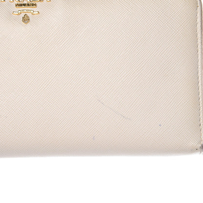 Prada Saffiano Metal Zip Around Wallet Talco 8 of 17