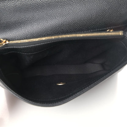 Chanel Grained Calfskin Small Stitched Flap Black 4 of 5