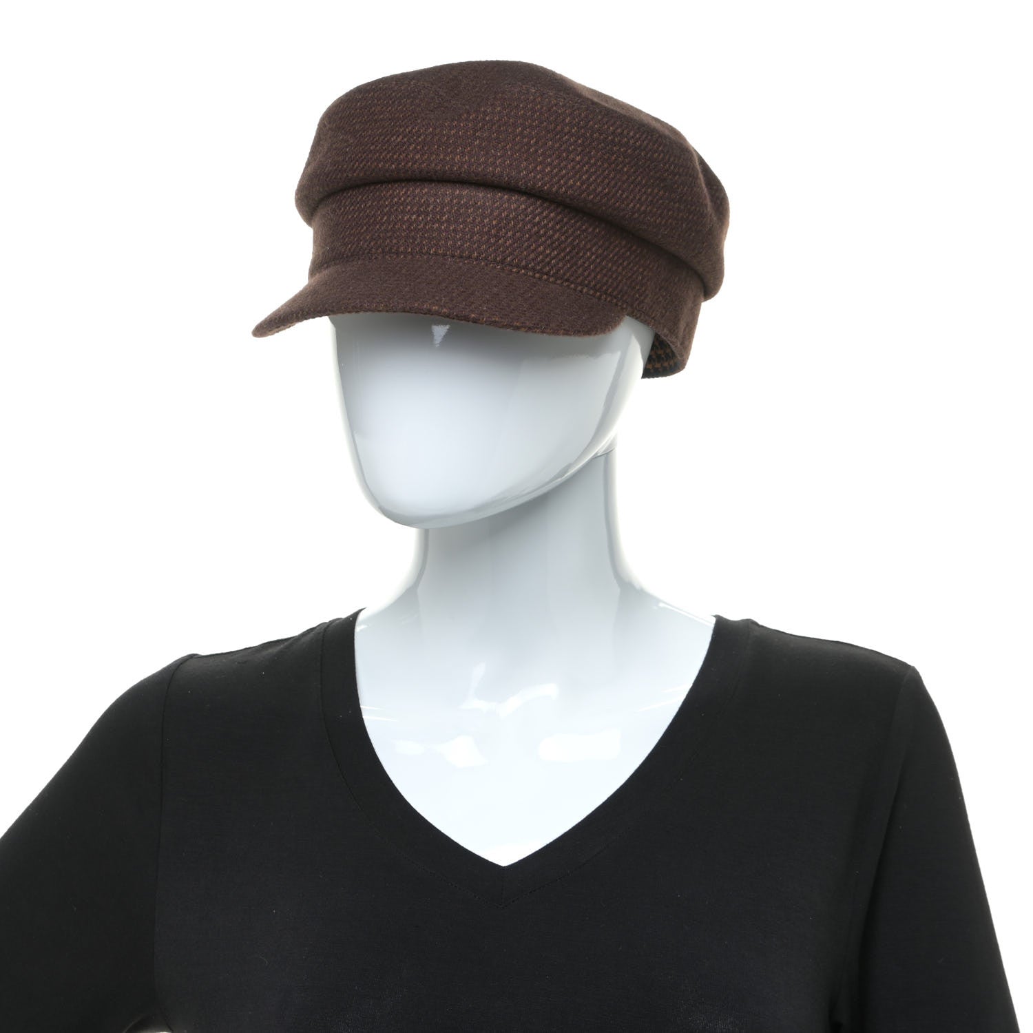 Hermes Wool Cashmere Dinard Cap 57 Brun Terre 2 of 6