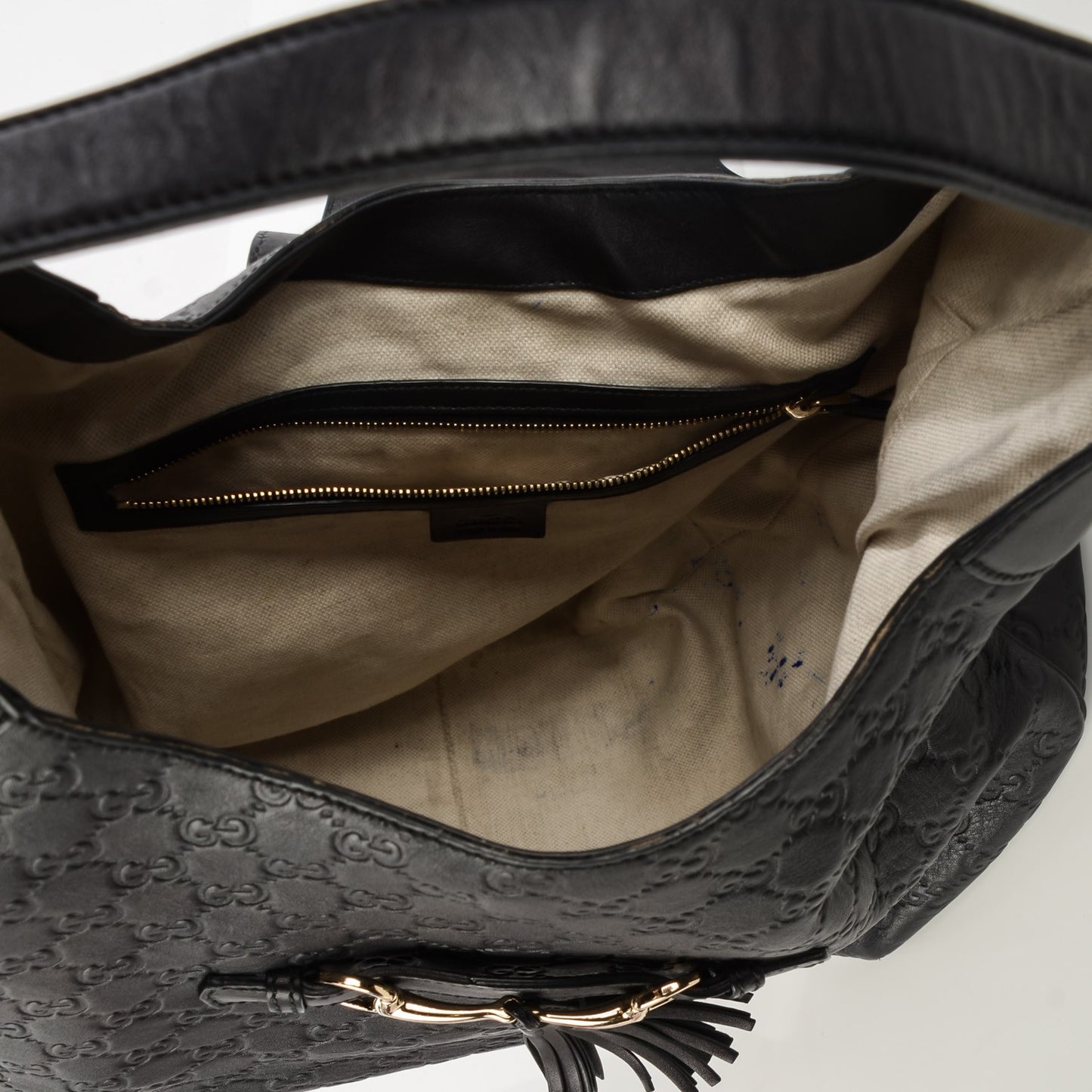 Guccissima Medium Emily Hobo Black