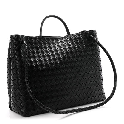 Bottega Veneta Nappa Intrecciato Large Andiamo Shoulder Bag Black 4 of 10