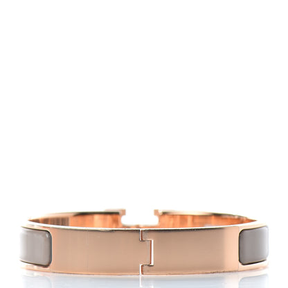 Hermes Enamel Narrow Clic Clac H Bracelet GM Marron Glace 3 of 5