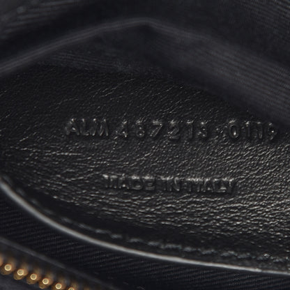 Saint Laurent Denim Matelasse Chevron Summer Embroidered Monogram Medium College Bag Blue 8 of 16