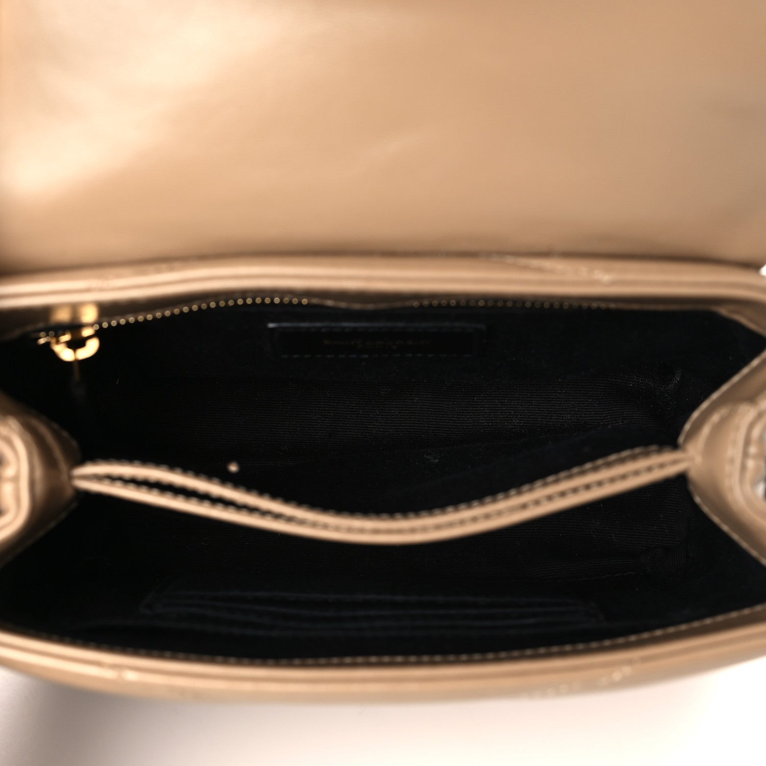 Saint Laurent Calfskin Y Quilted Monogram Toy Loulou Crossbody Bag Dark Beige 5 of 10