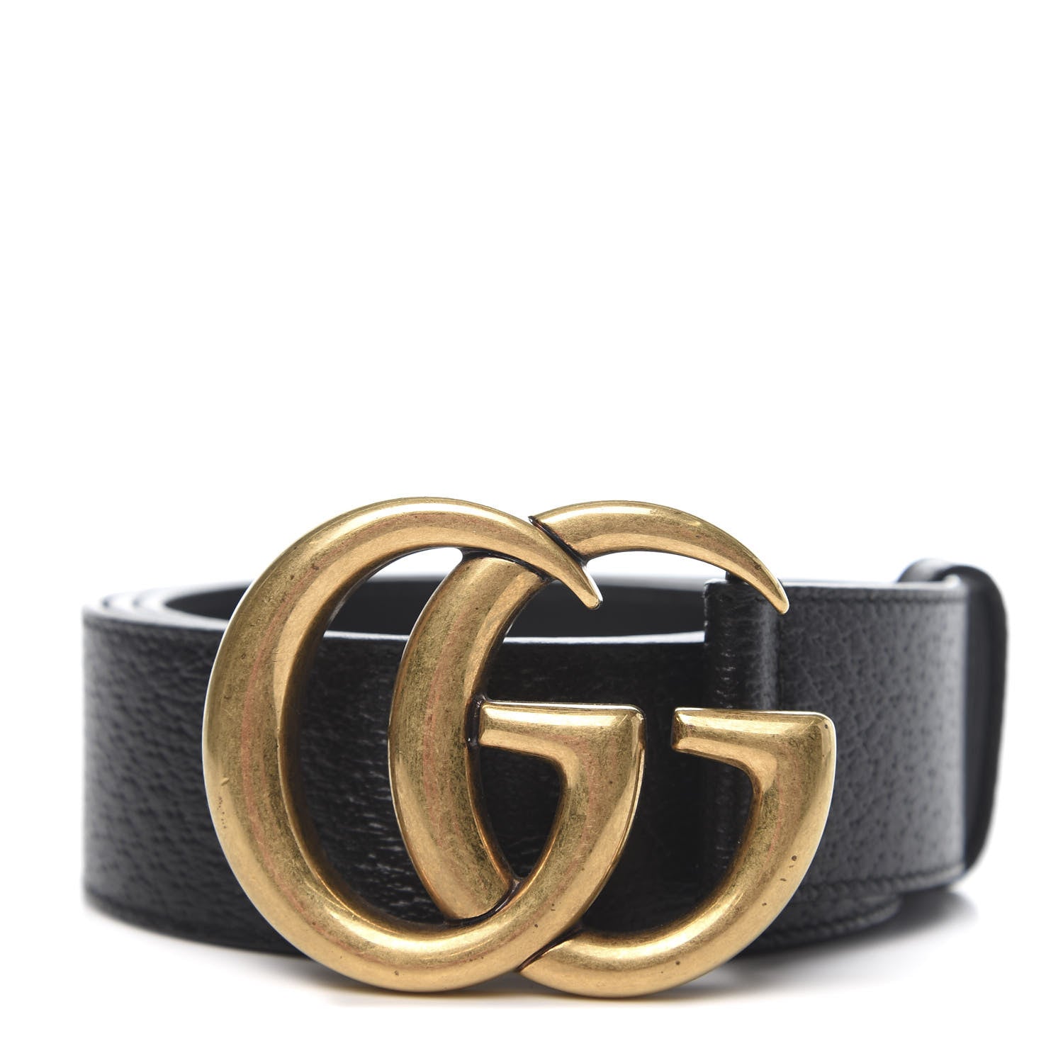 Gucci Textured Calfskin Double G 40mm Belt 95 38 Black 1 of 6