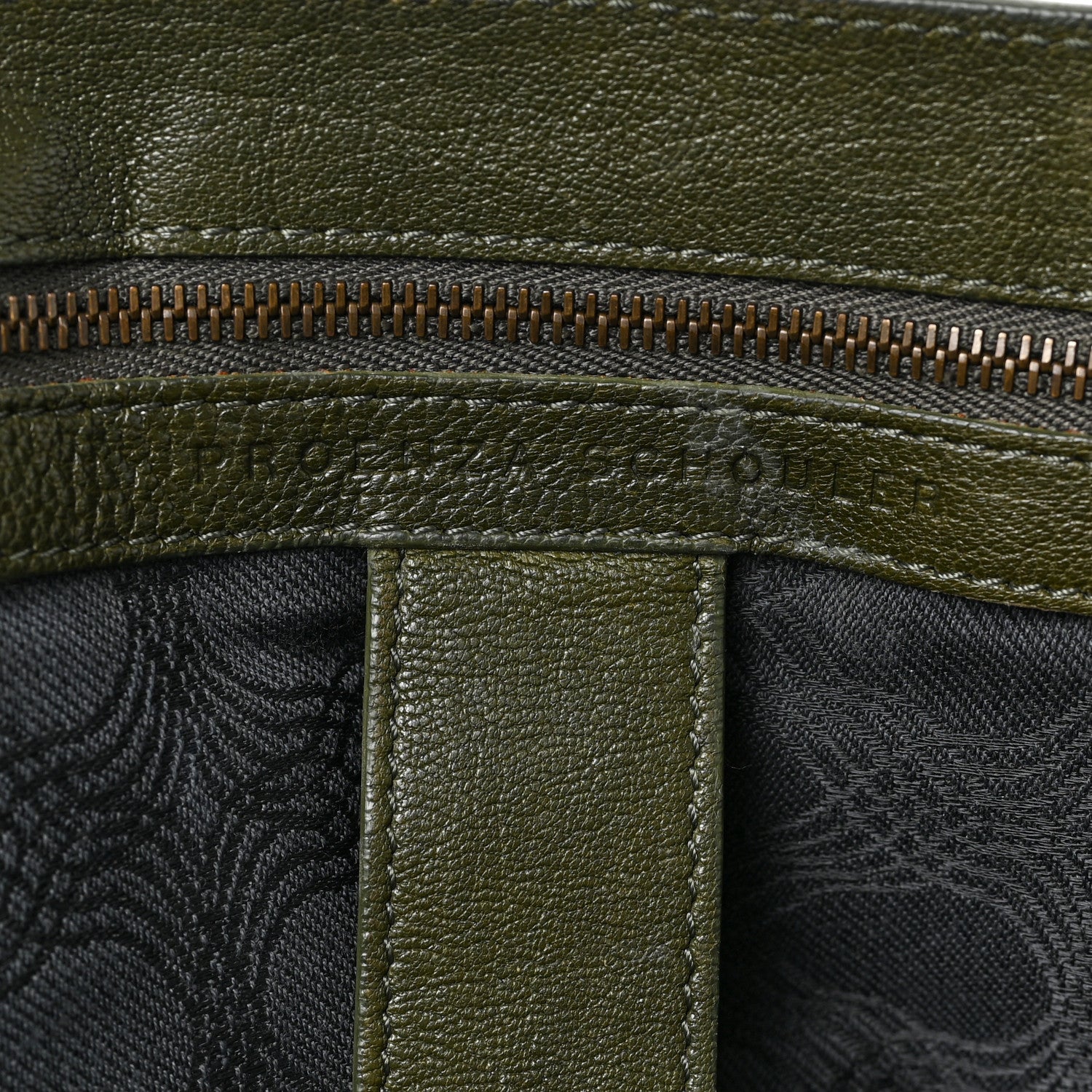 Proenza Schouler Lambskin Medium PS1 Satchel Military 6 of 8