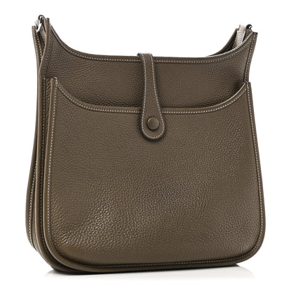 Hermes Taurillon Clemence Evelyne III PM Etoupe 3 of 11