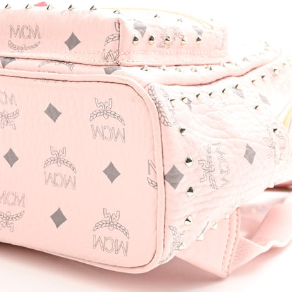MCM Visetos Outline Stud Mini Stark Backpack Soft Pink 8 of 8