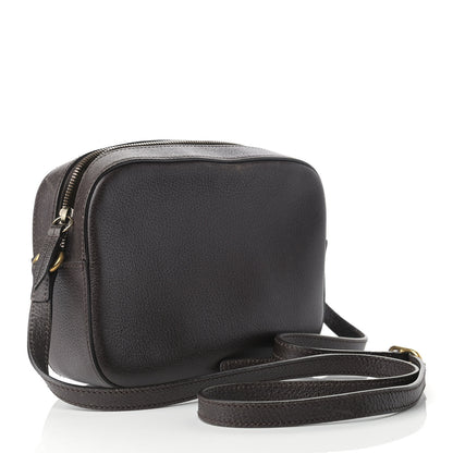 Gucci Textured Calfskin Web Small Webby Bee Shoulder Bag Brown Coffee 3 of 10