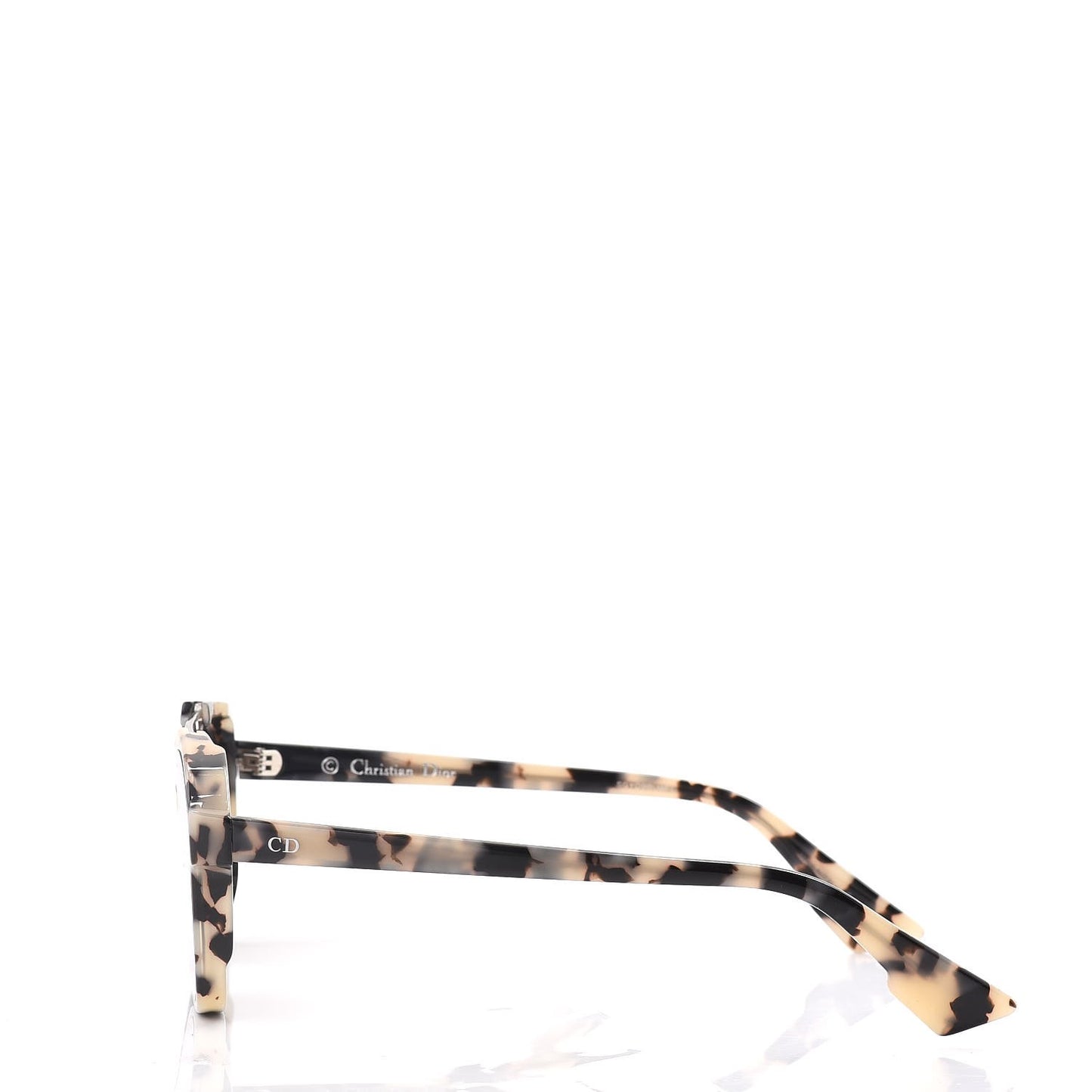 Abstract Square Mirrored Sunglasses Spotted Havana Blue