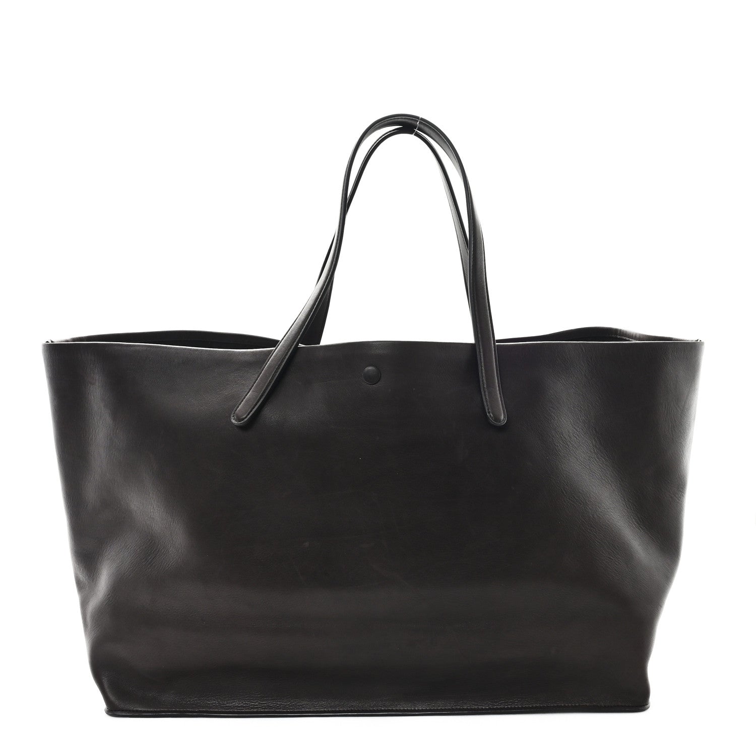 The Row Polished Saddle Calfskin Idaho XL Dark Brown 1 of 10