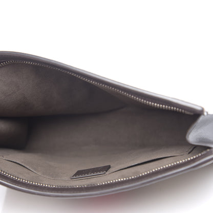 Gucci GG Supreme Monogram Selleria Calfskin Web New Web Cosmetic Case Beige Ebony Cocoa 4 of 8