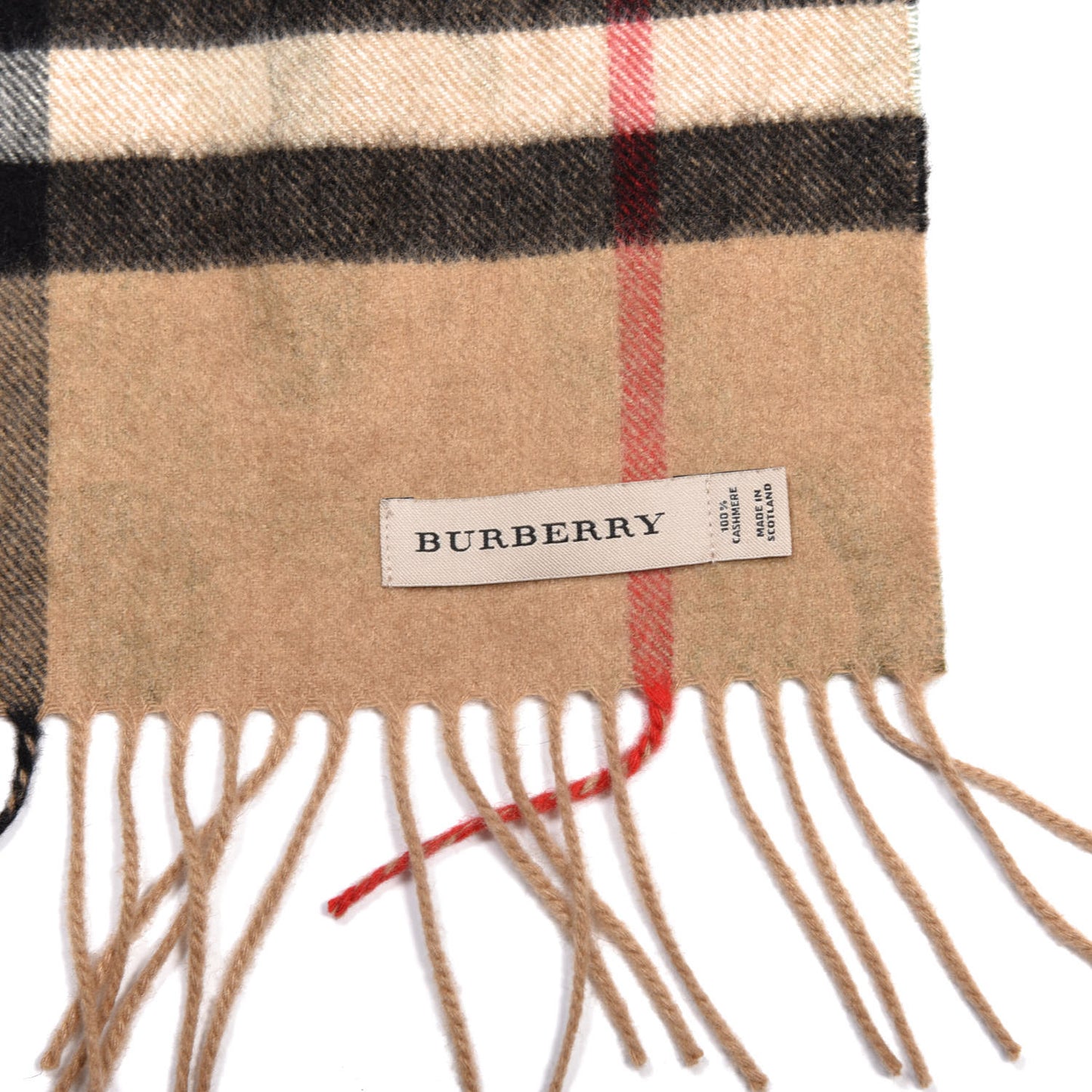 Cashmere Camoflauge Print Giant Check Fringe Scarf Pine Green