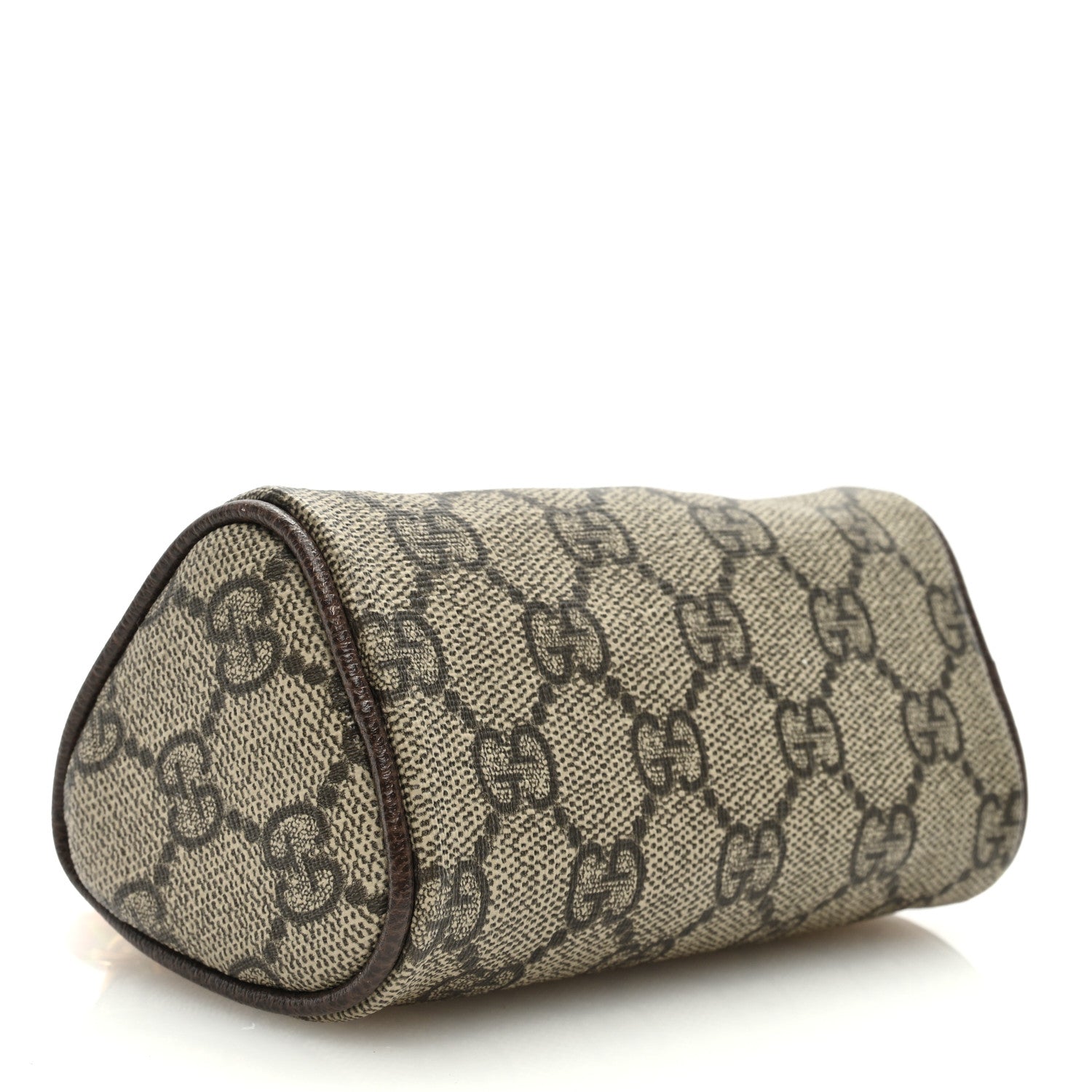 Gucci GG Supreme Monogram Strawberry Retro Interlocking G Barrel Coin Purse Beige Ebony 4 of 9
