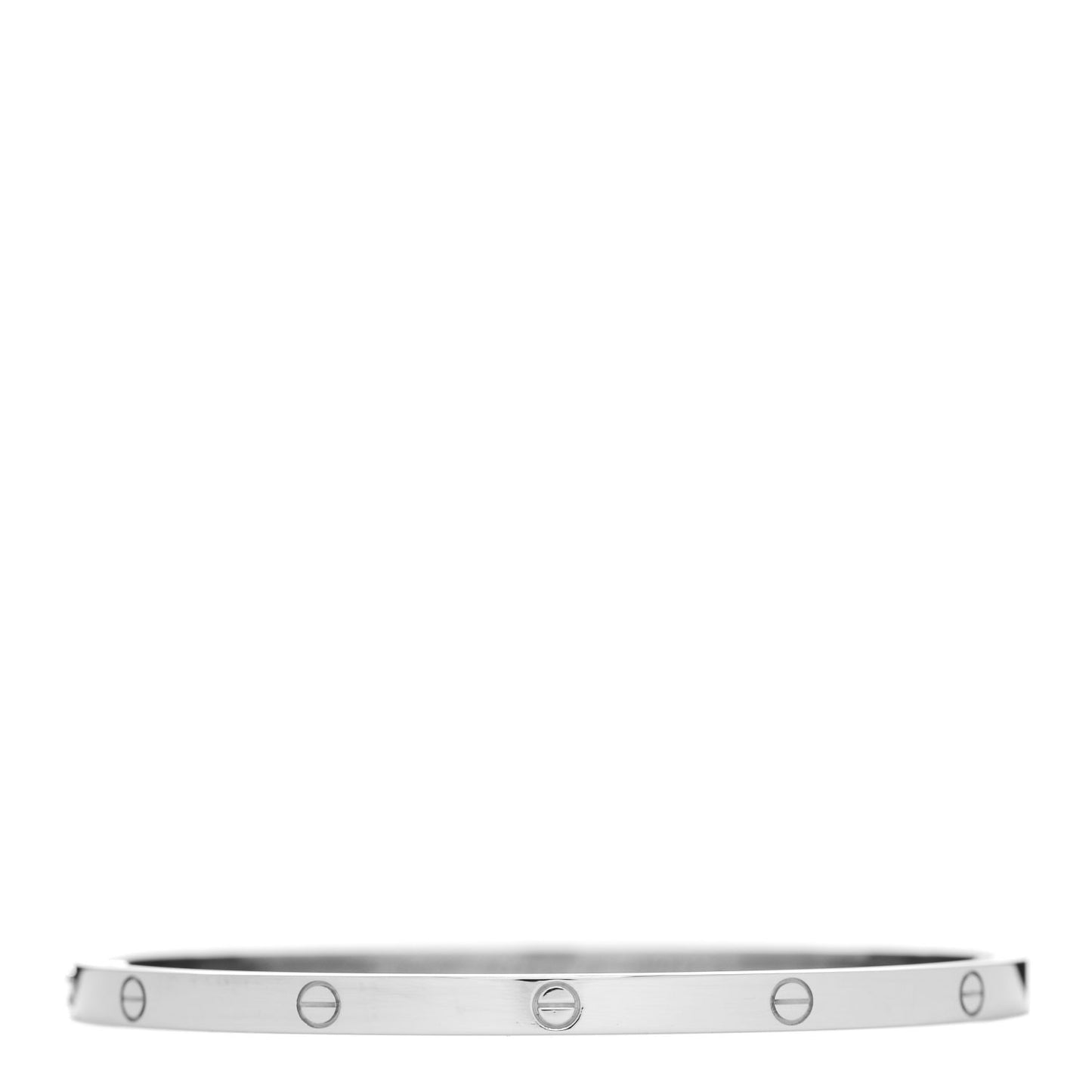 18K White Gold Small LOVE Bracelet 17
