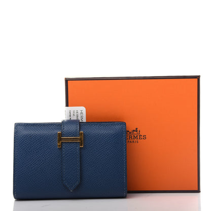 Hermes Epsom Mini Bearn Wallet Deep Bleu 7 of 7