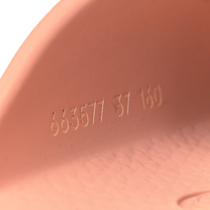 Gucci Rubber GG Monogram Perforated Elea Platform 55mm Lug Sole Sandals 37 Peachy Chic 5 of 9