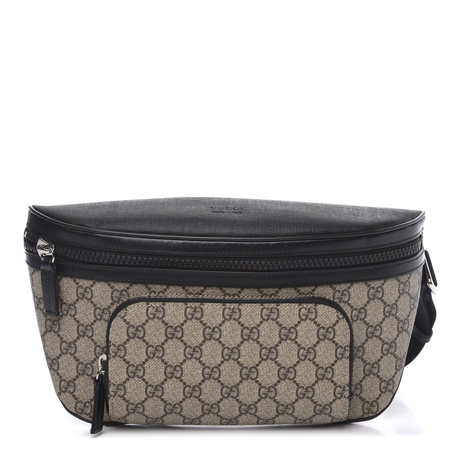 Gucci GG Supreme Monogram Belt Bag Black 1 of 9